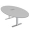 Skutchi Designs 45.25 in W, 84 in L, 29 in H, Engineered Wood Top, Grey HAR-OVL-46x84-T-ELEC-XD01 - alternate 1